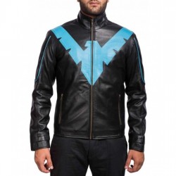 Dick Grayson Arkham Knight Nightwing Leather Jacket